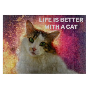 Planche À Découper Adorable Cute Calico Chat