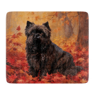 Planche À Découper Affenpinscher en automne Feuilles automne Inspiré