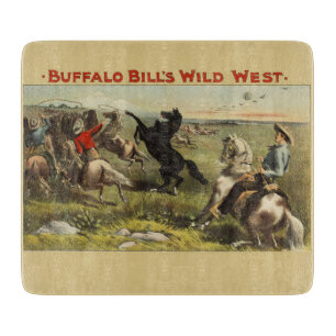 Planche À Découper Affiche de cow-boy de l'Ouest sauvage de Buffalo B