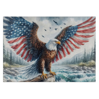 Planche À Découper Aigle patriotique majestueux