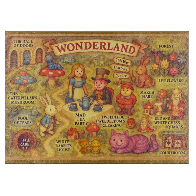 Planche À Découper Alice géologique au pays des merveilles (Devant)