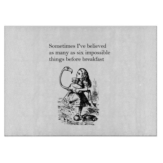 Planche À Découper Alice, six choses impossibles (Devant)