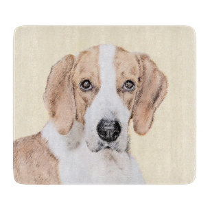 Planche À Découper American Foxhound Painting - Joli art original chi