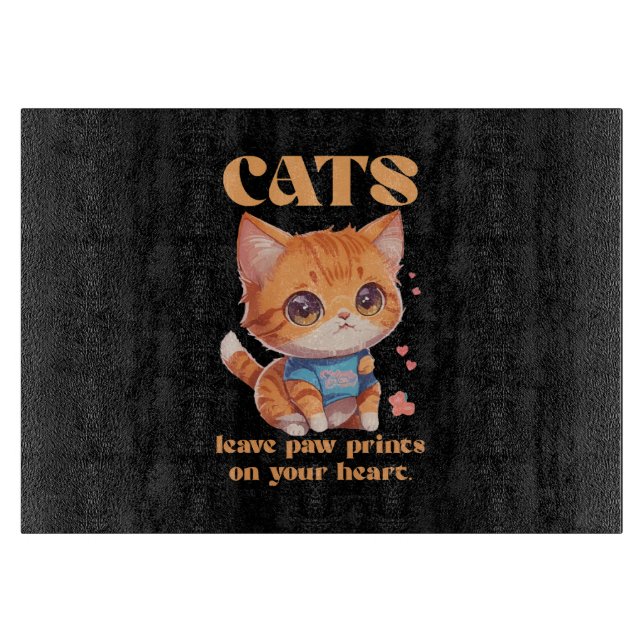 Planche À Découper amour de chat mignon (Devant)
