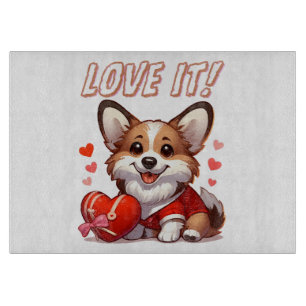 Planche À Découper Amour de Corgi Mignon