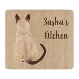 Planche À Découper Amoureux des chats siamois Kitty de Sasha semblant