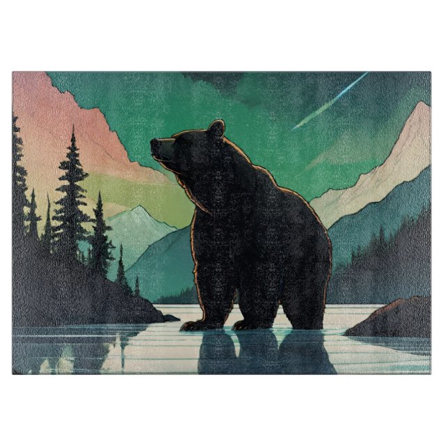 Planche À Découper Amphithéâtre aurore de l'ours grizzli du Juneau en (Devant)