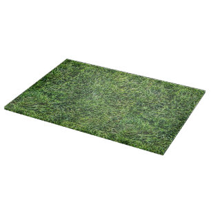 Planche À Découper Amusante herbe verte vraie texture photo motif pla