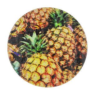 Planche À Découper "Ananas" Jolie photo. Commandez dès maintenant