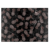 ananas rose d'or de marbre noir moderne élégant