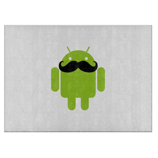 Planche À Découper Android Robot Whimsache Style Mustache (Devant)