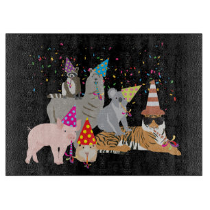 Planche À Découper Animaux - Beaux animaux ayant une fête