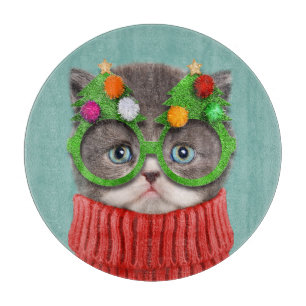 Planche À Découper Animaux de bébés cutest   Chandail de Noël de chat