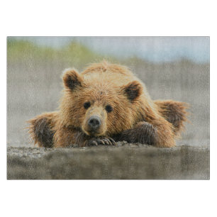 Planche À Découper Animaux de bébés cutest Cub d'ours Brown côtier