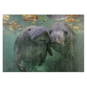 Planche À Découper Animaux de bébés cutest Deux Manatees