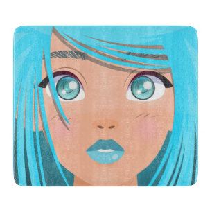 PLANCHE À DÉCOUPER ANIME CARTOON GIRL