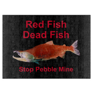 Planche À Découper Après le saumon - Arrêtez la mine de Pebble