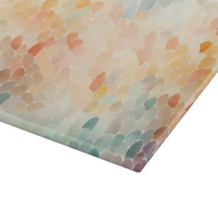 Planche À Découper Aquarelle Abstraite Pastel Doux