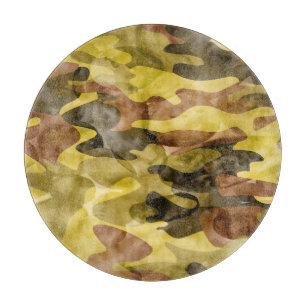 Planche À Découper Aquarelle Abstraite : Teinture de camouflage