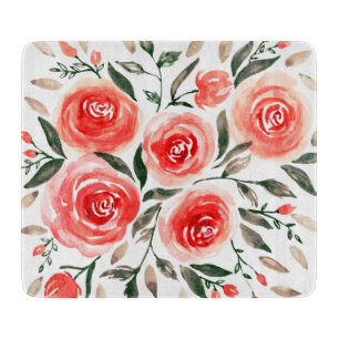 Planche À Découper Aquarelle couleur rose personnalisée Illustration 