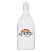 Aquarelle Cute Arc-En-Ciel Et Nuages