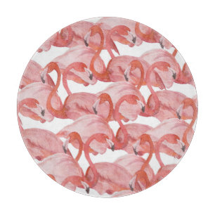 Planche À Découper Aquarelle de Flamant rose : Motif transparent