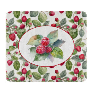 Planche À Découper Aquarelle de framboises mignonnes