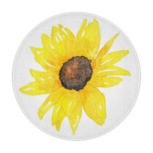 Planche À Découper Aquarelle de tournesol