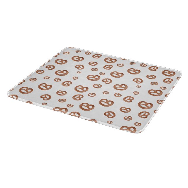 Planche À Découper Aquarelle douce salée Motif Pretzel (Coin)
