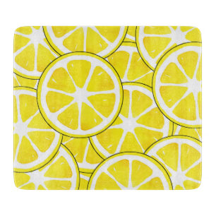 Planche À Découper Aquarelle et tranches de citron en stylet