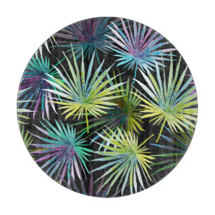 Planche À Découper Aquarelle Exotique Palm Feuille