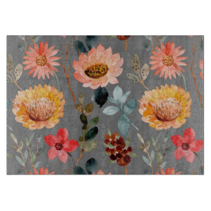 Planche À Découper Aquarelle Fleur coloré Nature mignonne