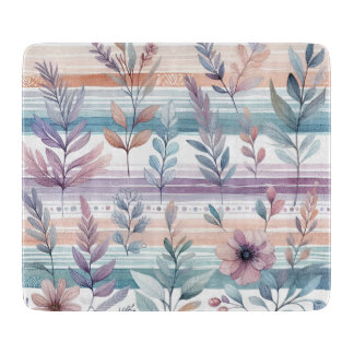 Planche À Découper Aquarelle Floral Cuisine Décor