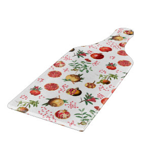 Planche À Découper Aquarelle grenade Motif de fruits méditerranéen