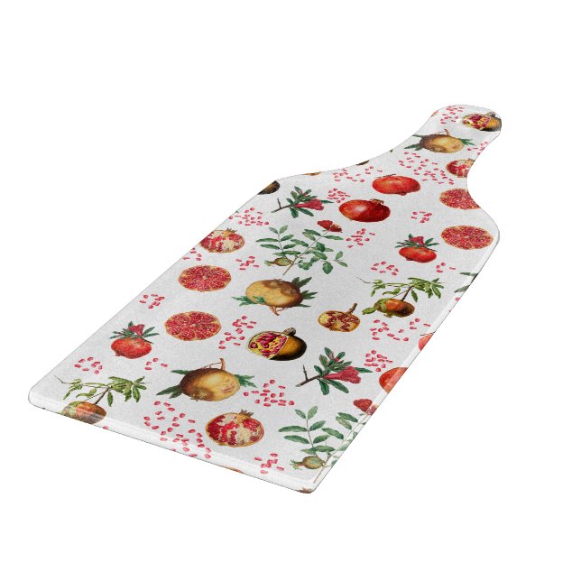 Planche À Découper Aquarelle grenade Motif de fruits méditerranéen (Coin)