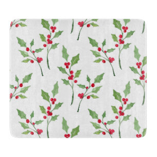 Planche À Découper Aquarelle Holly Sprigs Motif