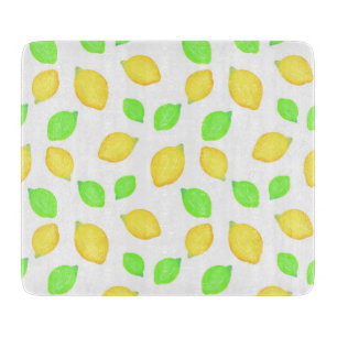 Planche À Découper Aquarelle Motif citron citron