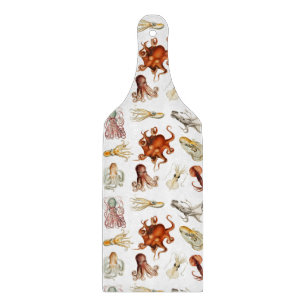 Planche À Découper Aquarelle Octopus Cephalopod Océan Animaux