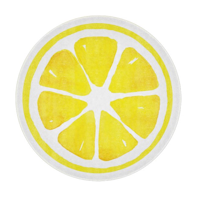 Planche À Découper Aquarelle tranche citron (Devant)