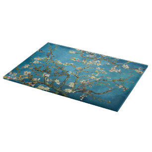 Planche À Découper Arbre d'amandier en fleurs art vintage Van Gogh