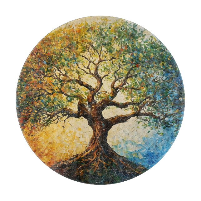 Planche À Découper Arbre de connaissances - Peinture à l'huile (Devant)