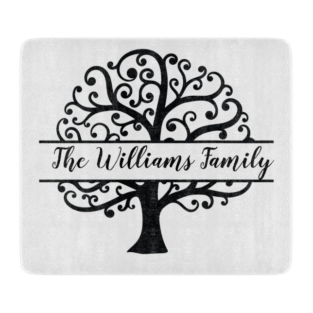 Planche À Découper Arbre de famille personnalisée (Devant)