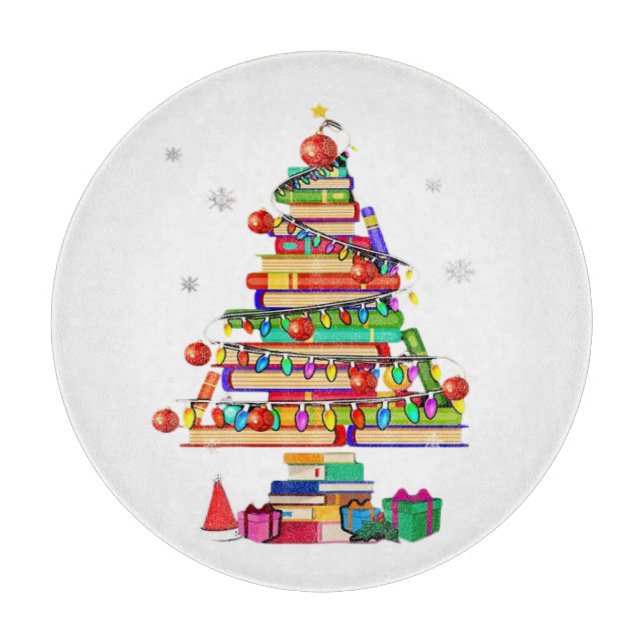 Planche À Découper Arbre de la bibliothèque de Joyeux Noël (Devant)
