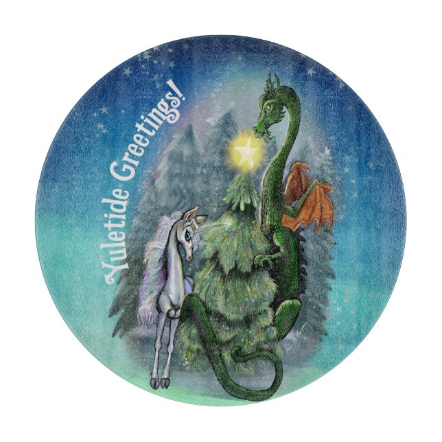 Planche À Découper Arbre de Noël enchanté (Devant)