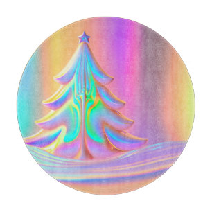 Planche À Découper Arbre de Noël Iridescente