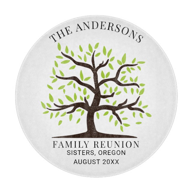 Planche À Découper Arbre généalogique de la réunion de famille annuel (Devant)