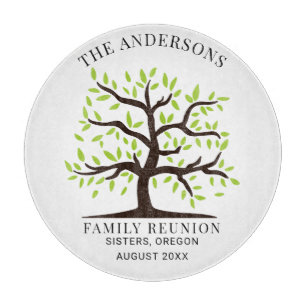 Planche À Découper Arbre Généalogique de Réunion de Famille Annuelle 
