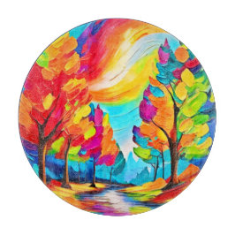 Planche À Découper Arbres arc-en-ciel : Forêt vive