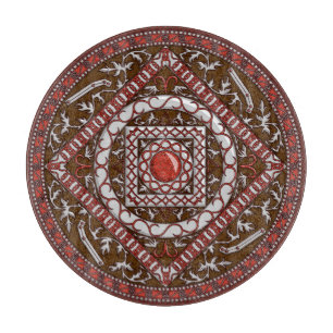 Planche À Découper Aries Mandala Glass Cutboard