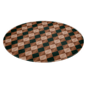 Planche À Découper Arlequin plié, CARTE DE COUPE Brown-RONDE